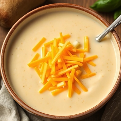 Creamy Potato Soup with Cheddar