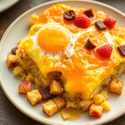 Hashbrown Breakfast Bake 1 Hashbrown Breakfast Bake — baked casserole with hashbrowns, eggs, and melted cheese, hearty breakfast recipe