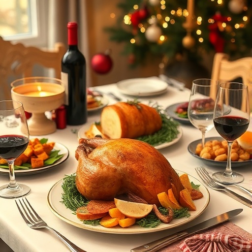 Holiday Dinner Ideas to Impress Guests 1 Holiday Dinner Ideas — festive dining table with turkey, side dishes, and wine glasses, elegant holiday feast