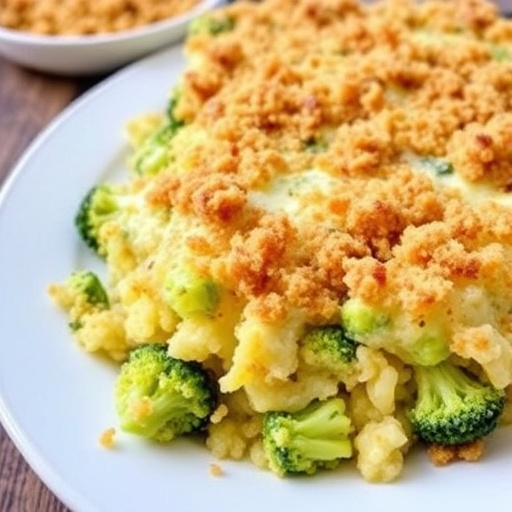 Simple Broccoli Rice Casserole