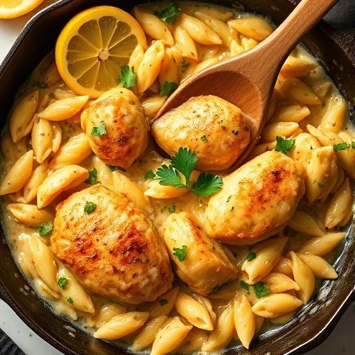 Creamy Lemon Garlic Chicken Orzo   A One Pan Wonder for Easy Dinners
