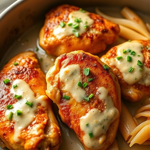 Easy Bobby Flay Inspired Chicken Thighs with Creamy Garlic Sauce