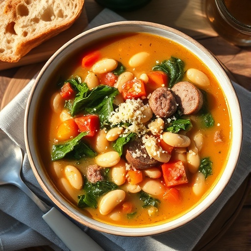 Hearty Tuscan White Bean & Sausage Soup: A Flavorful & Cozy Dinner Idea