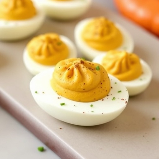 Easy Pumpkin Deviled Eggs Recipe for Fall Guests