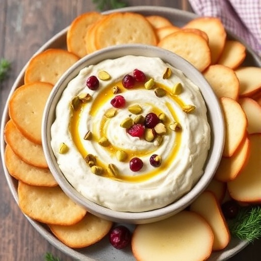 Honey Whipped Feta Dip with Pistachios & Cranberries