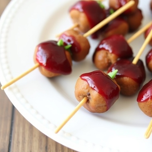 Mini Meatball Skewers: Delicious Cranberry-Glazed Appetizers