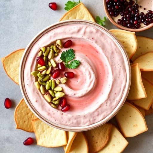 Pomegranate Pistachio Feta Dip